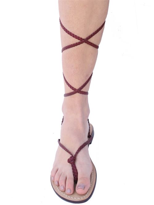 Lace up sandals with braids Da Costanzo | SCHIAVATRECCINEBORDEAUX